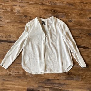 Rag & Bone white flowy sheer zip up size XS